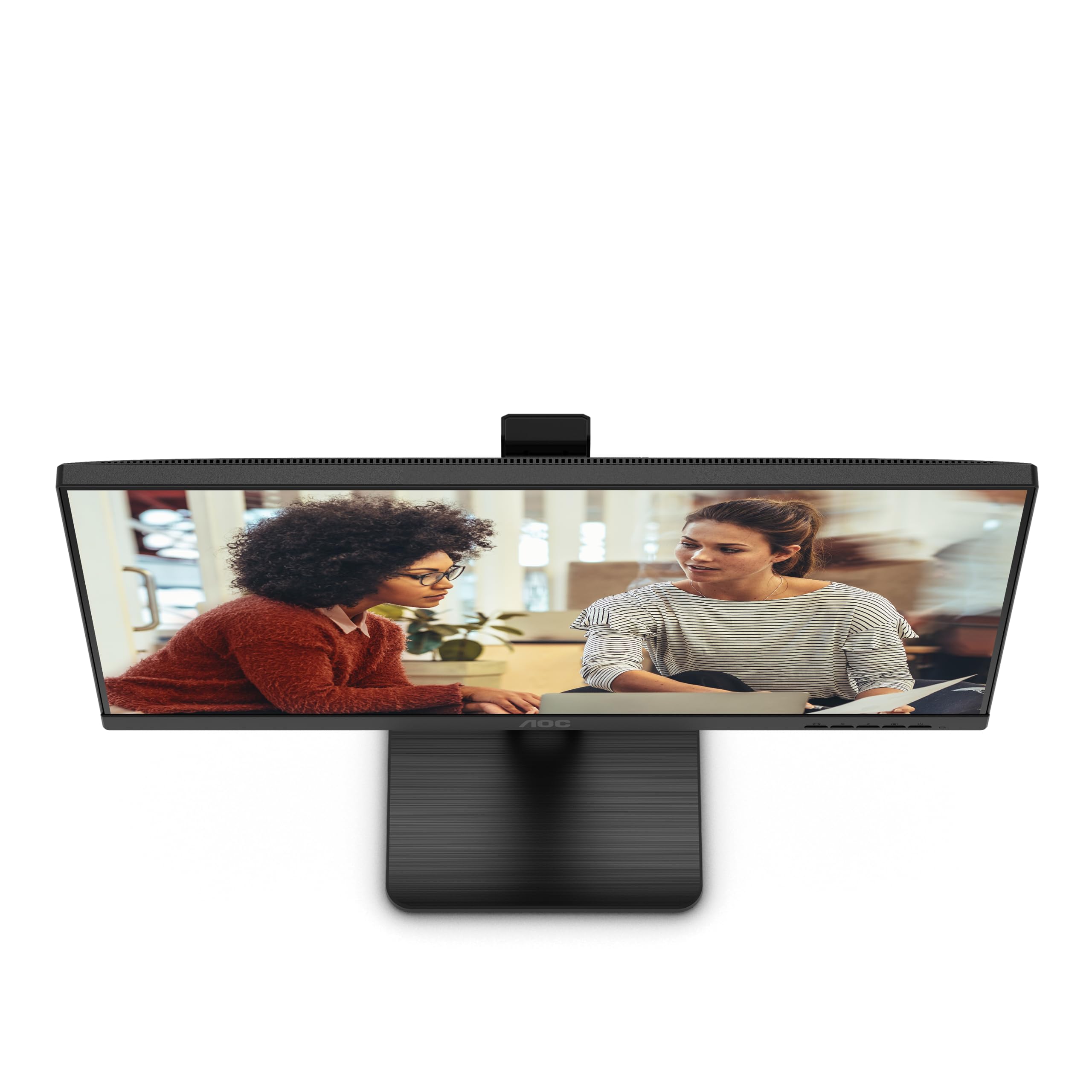 AOC 24E3QAF Monitor 24 Pulgadas FHD, 100Hz, IPS, 4 ms GtG, Adaptive Sync., Altura ajustable, Altavoces (1920x1080, 1x HDMI 1.4, 1x DP 1.2), Negro