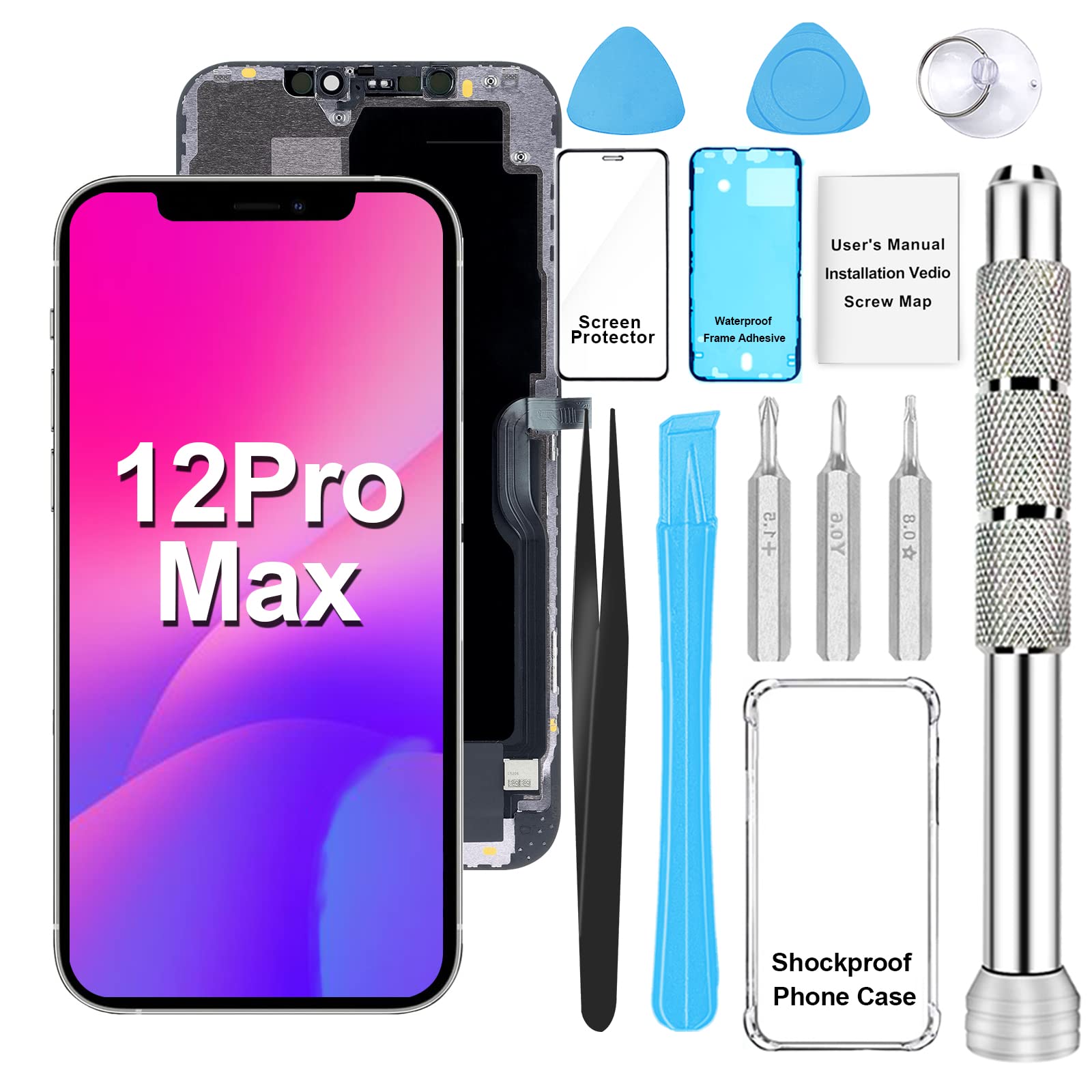 Amazon | for iPhone 12 Pro Max フロントパネル LCD 液晶 