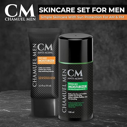 Miniatura 2 de MEN Day & Night Skin Care Set para hombres  Incluye hidratante antienvejecimiento para después del afeitado + hidratante nocturno con retinol. El