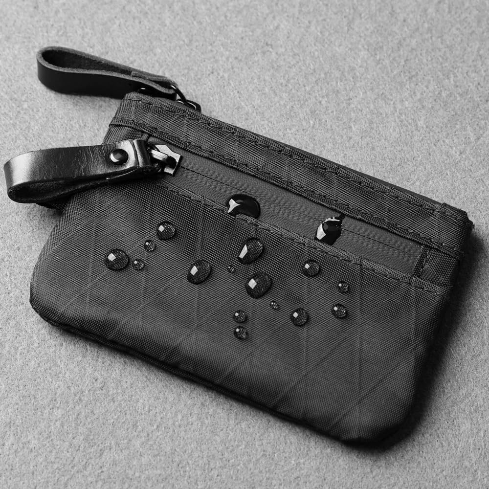 Coin Purse for Men Men's Minimalist Zippered Pouch Nylon Coin Purse Mini Pouch(Green)