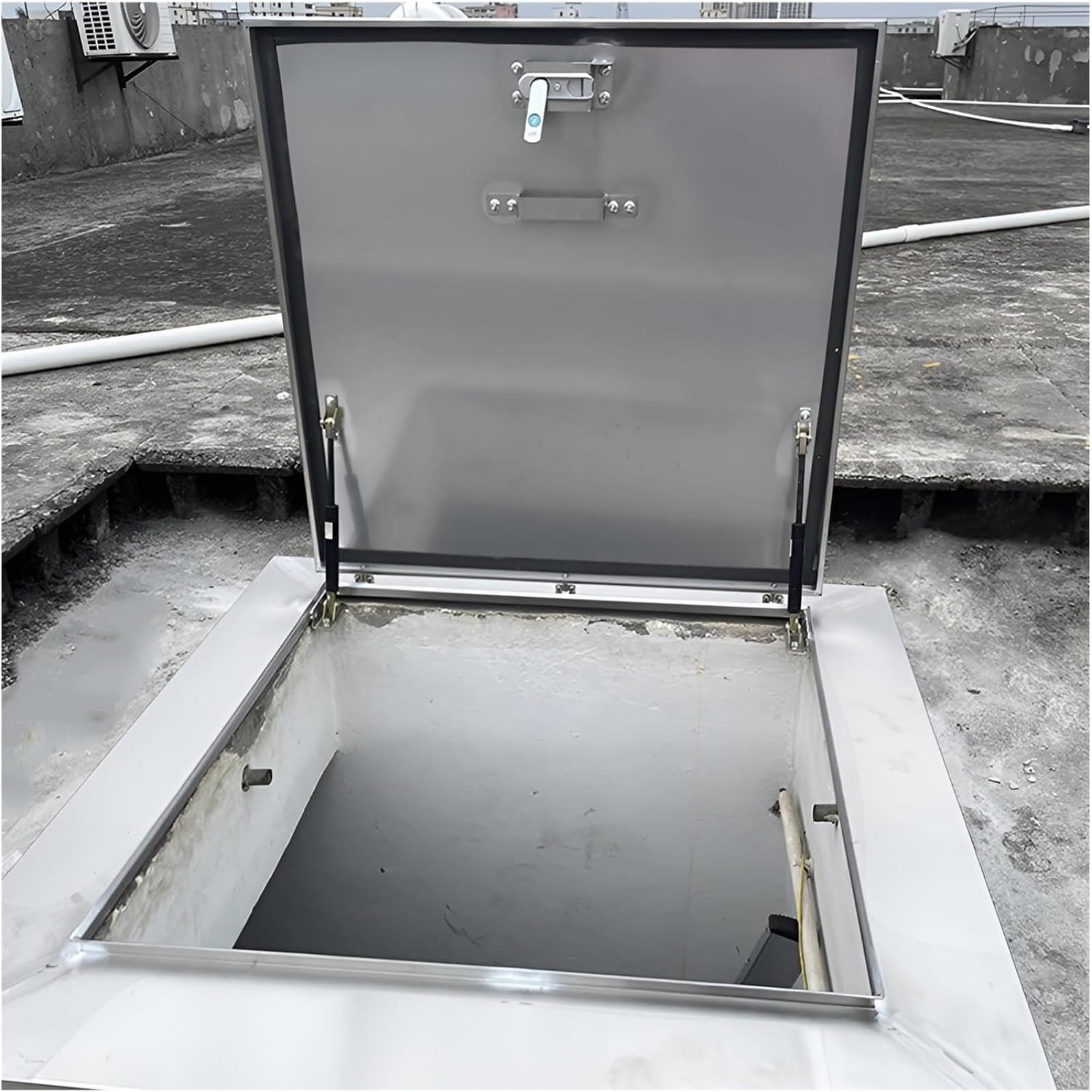 Skylight Skylight Roof Window Stainless Steel Frame & Hydraulic Rod Egress Roof Window for Roof Attic Basement Attic