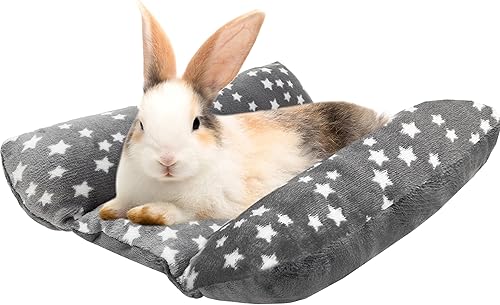 Cama de conejo, suave y cálida de invierno para animales pequeños, tapete cóncavo para conejito, conejillo de indias, chinchilla, hámster, erizo,