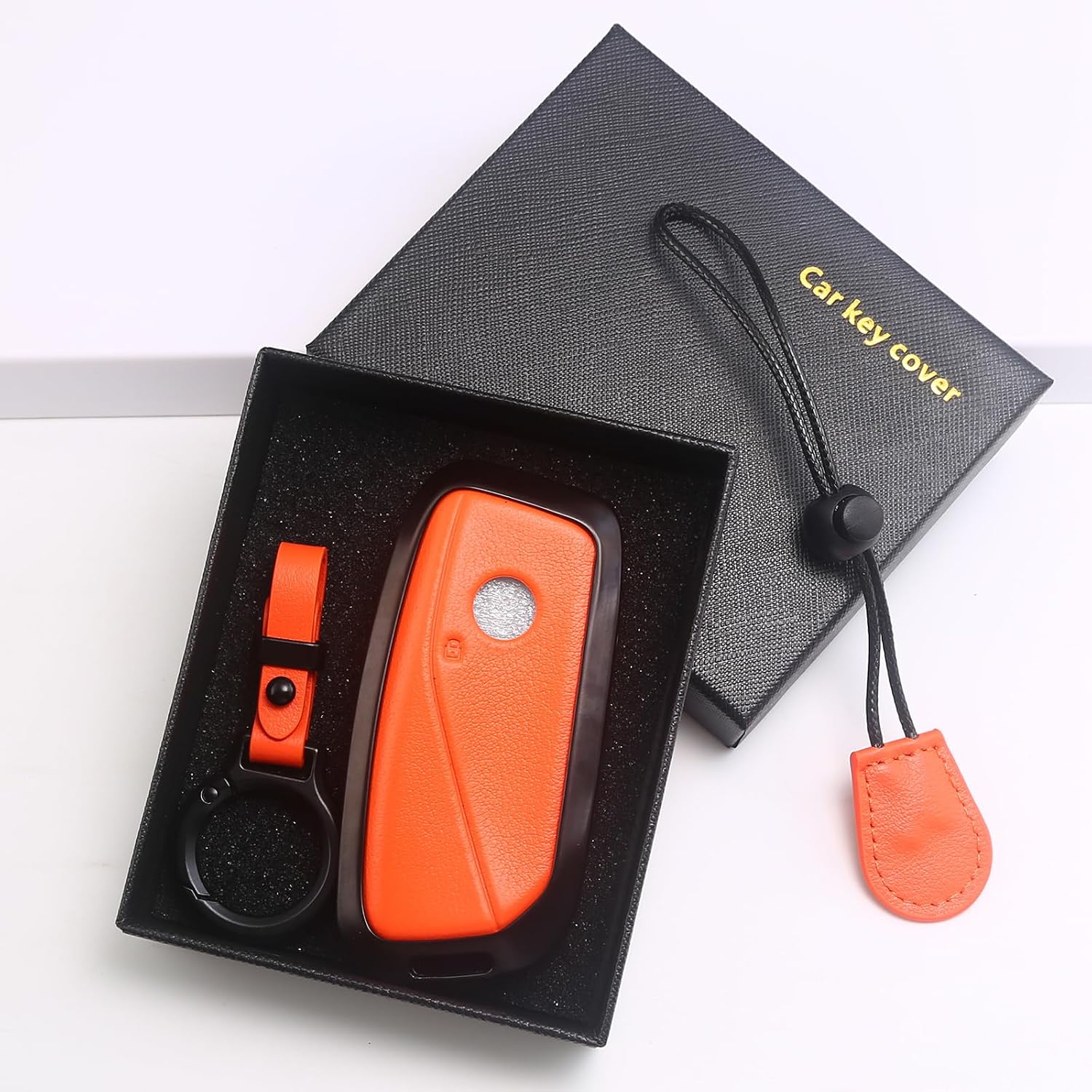 for BMW Key Fob Cover,Zinc alloy key cover Compatible with X5 X6 2024-2025/2 3 5 7 X1 X7 iX i7 XM 2023-2025 Remote Smart Key Protector