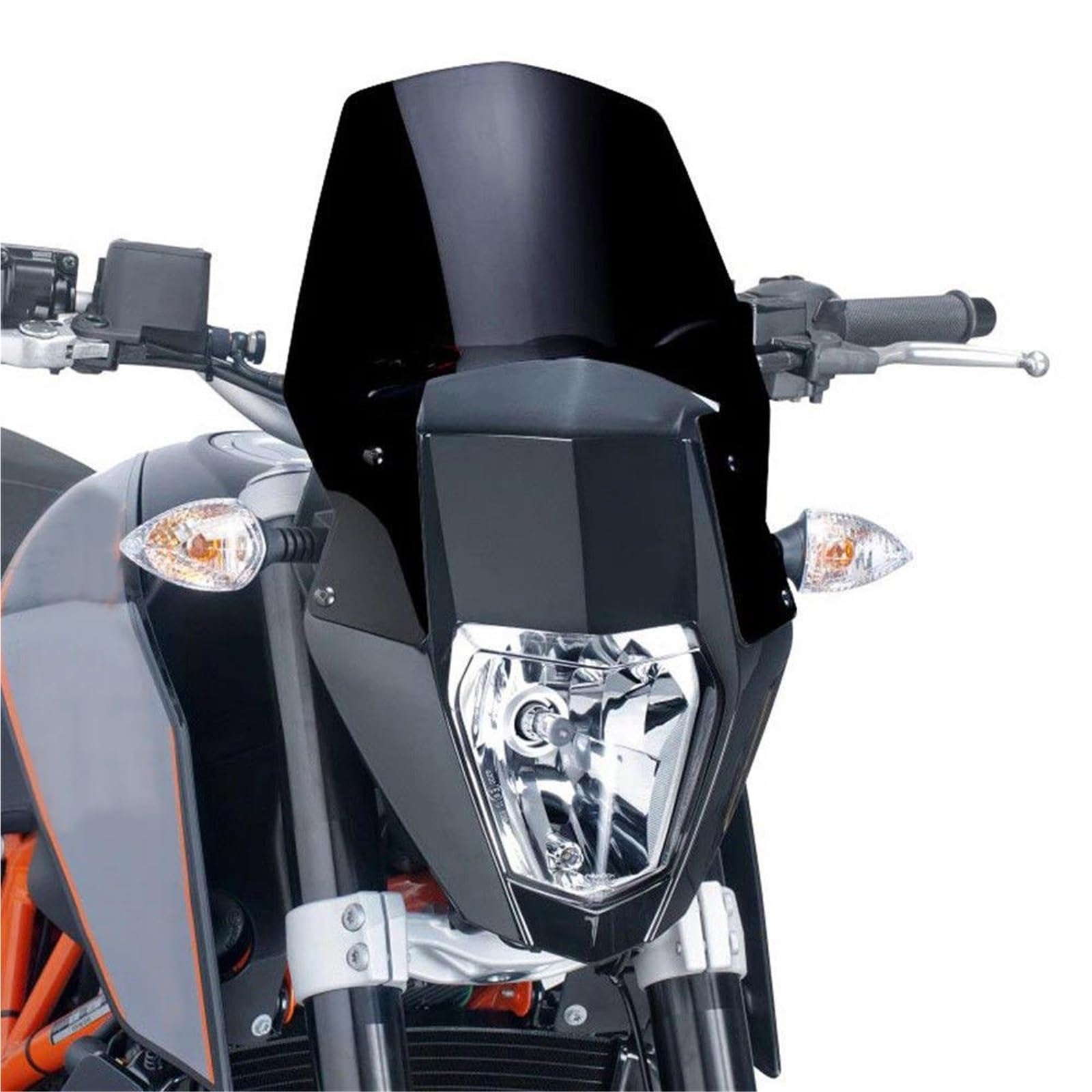 Dla 690 Duke 2012-2018 Motocyklowa Szyba Przednia Osłona Ekranu Deflektor Wiatrowy Przedłużenie szyby motocykla(A)