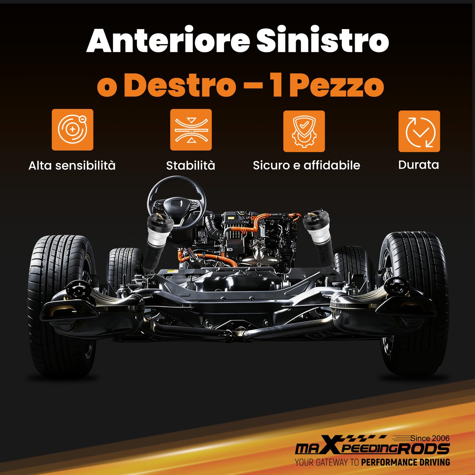 maXpeedingrods Sospensione pneumatica Ammortizzatore per Mercedes S W220 S320 S400 2203205113