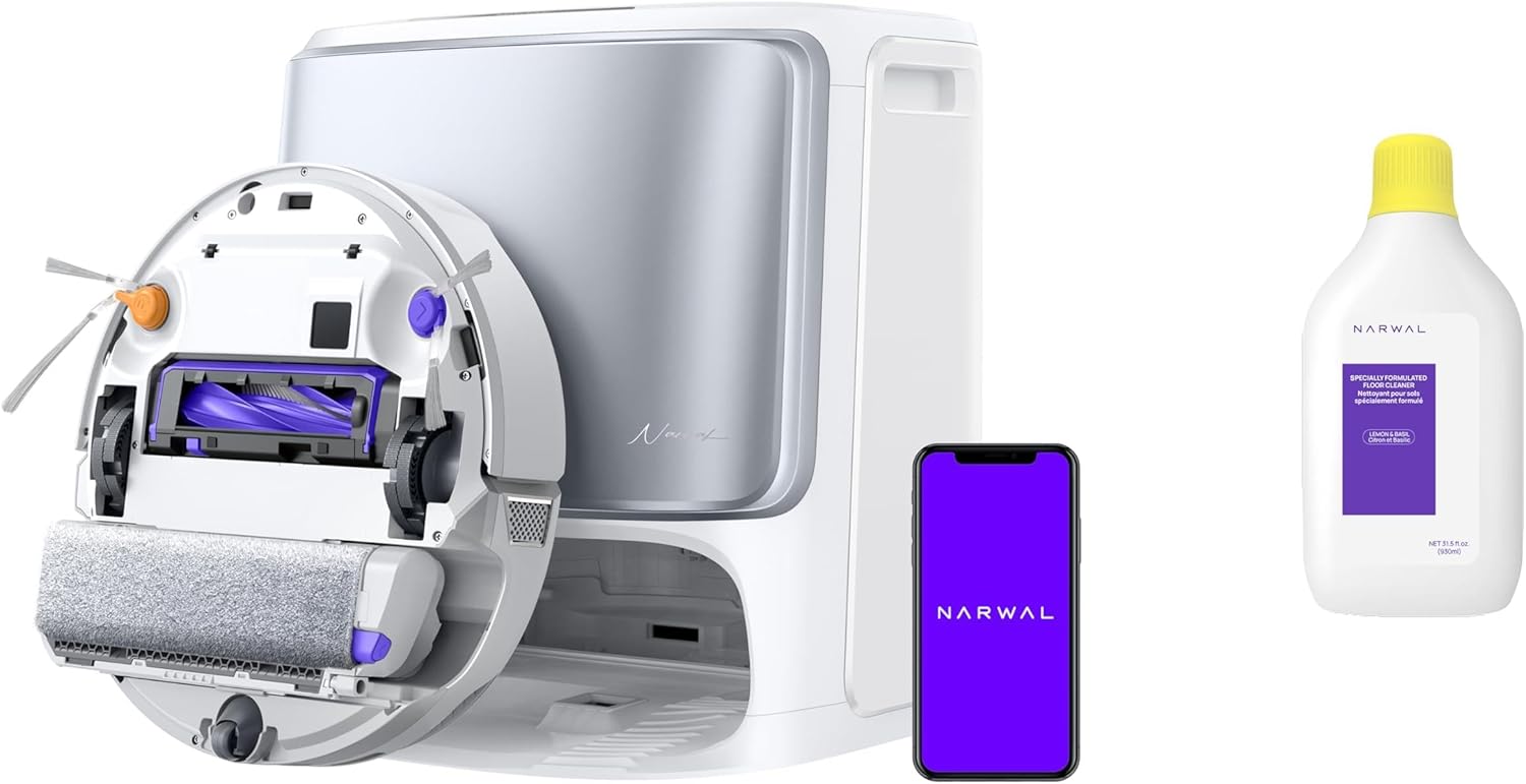 NARWAL Flow Robot Vacuum and Mop Combo and Floor Detergent