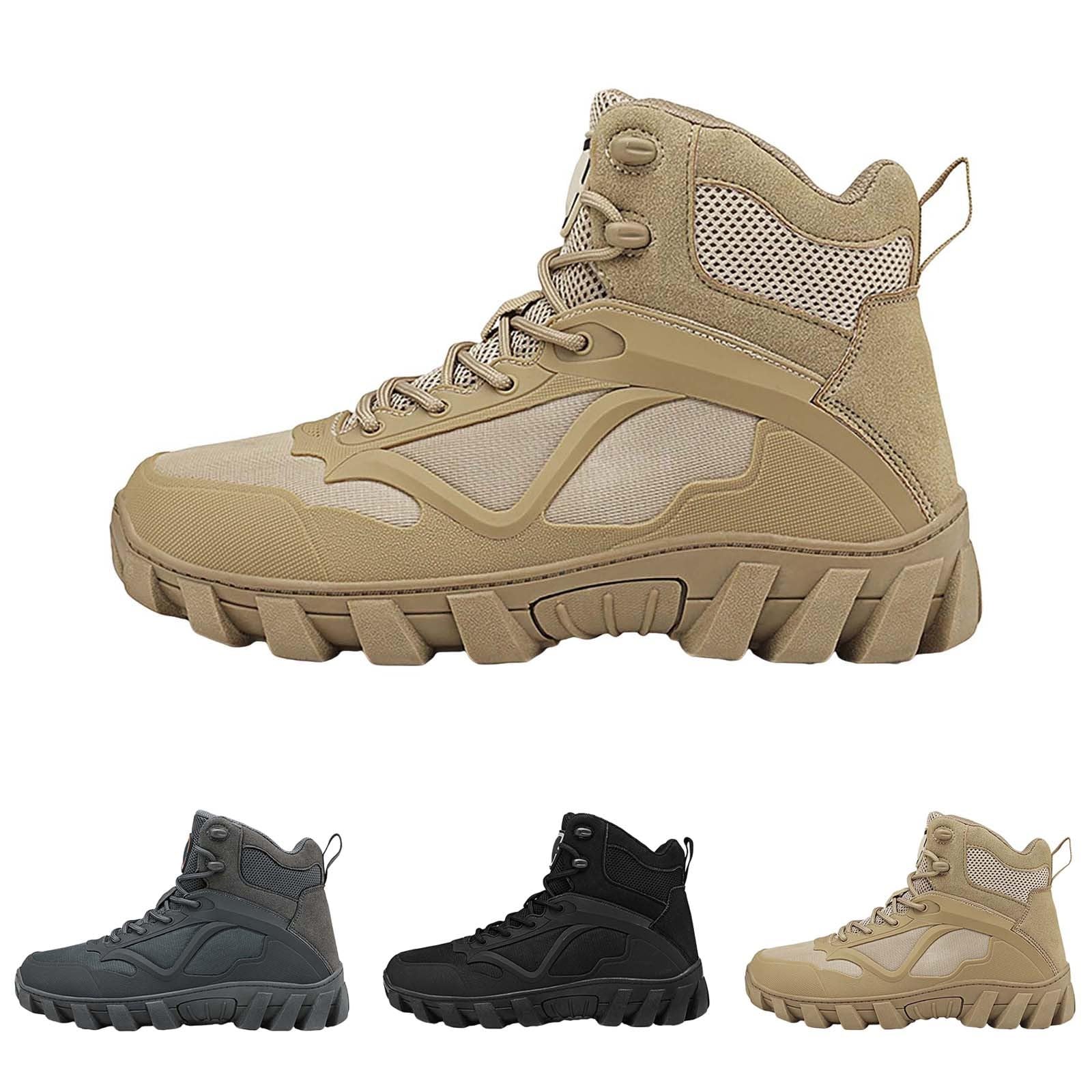 Botas de senderismo para hombre, impermeables, ligeras, de trabajo