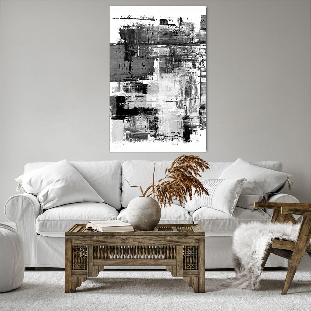 6 Feuilles Photographiques En Noir Et Blanc - Décoration Murale Du Salon, Chambre, Chambre - Neige, Hiver, Nordique, Moderne - A3 Et A4. | Leroy Merlin