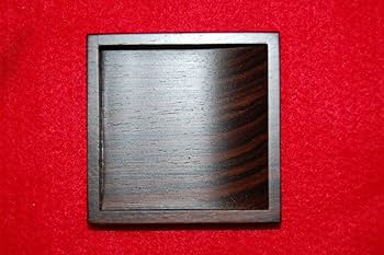 Amazon.co.jp: チリ落とし縞黒檀角引手大60mm1個襖引手四方角