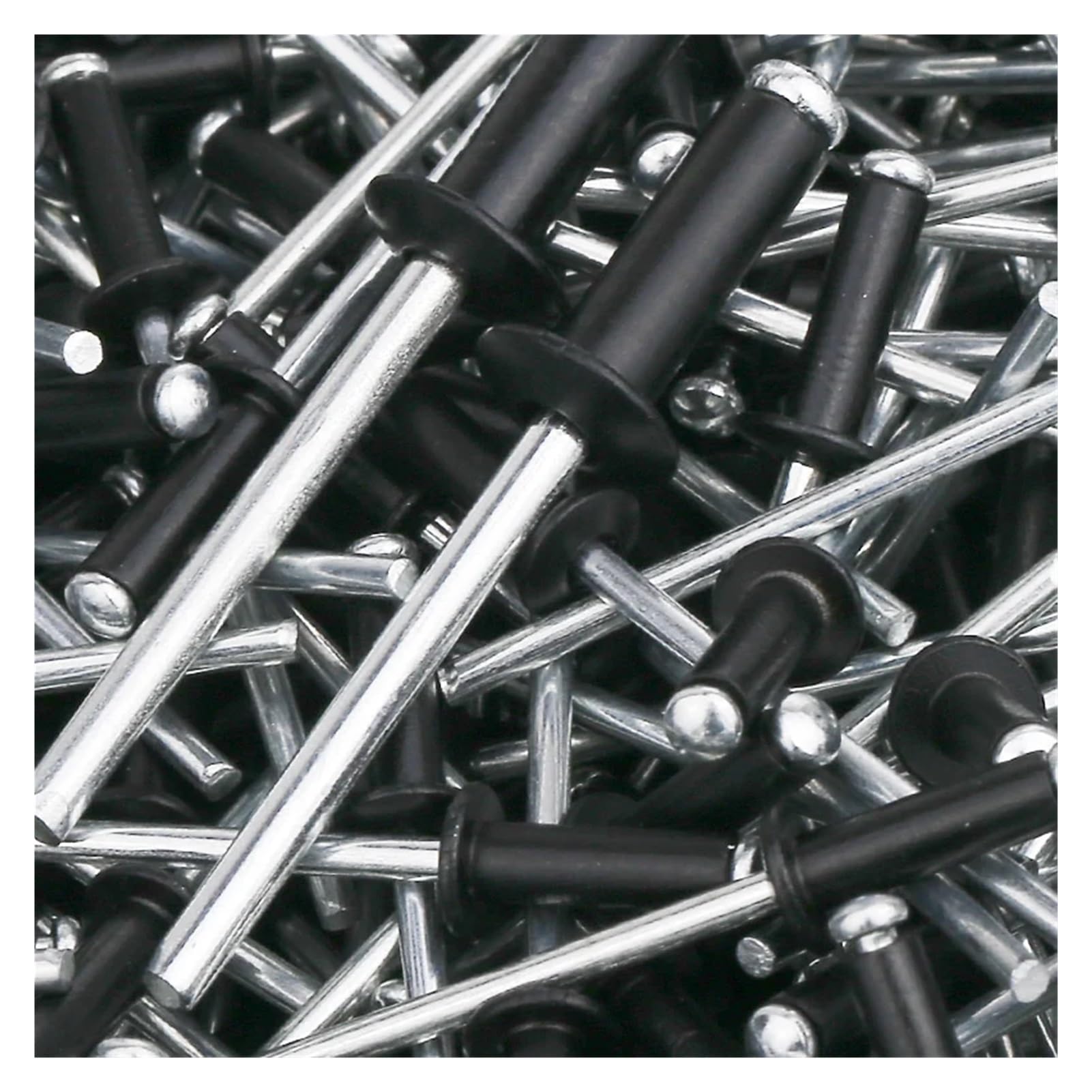 Rivets aveugles, Rivets aveugles M4 M5, tête de champignon en aluminium noir, mandrin rupture, POP 14mm(25mm,Dia M5 (20pcs))