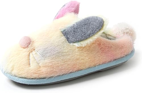 Dearfoams Easter Basket Stuffers Gifts for Kids Family Matching Fuzzy Bunny Slippers