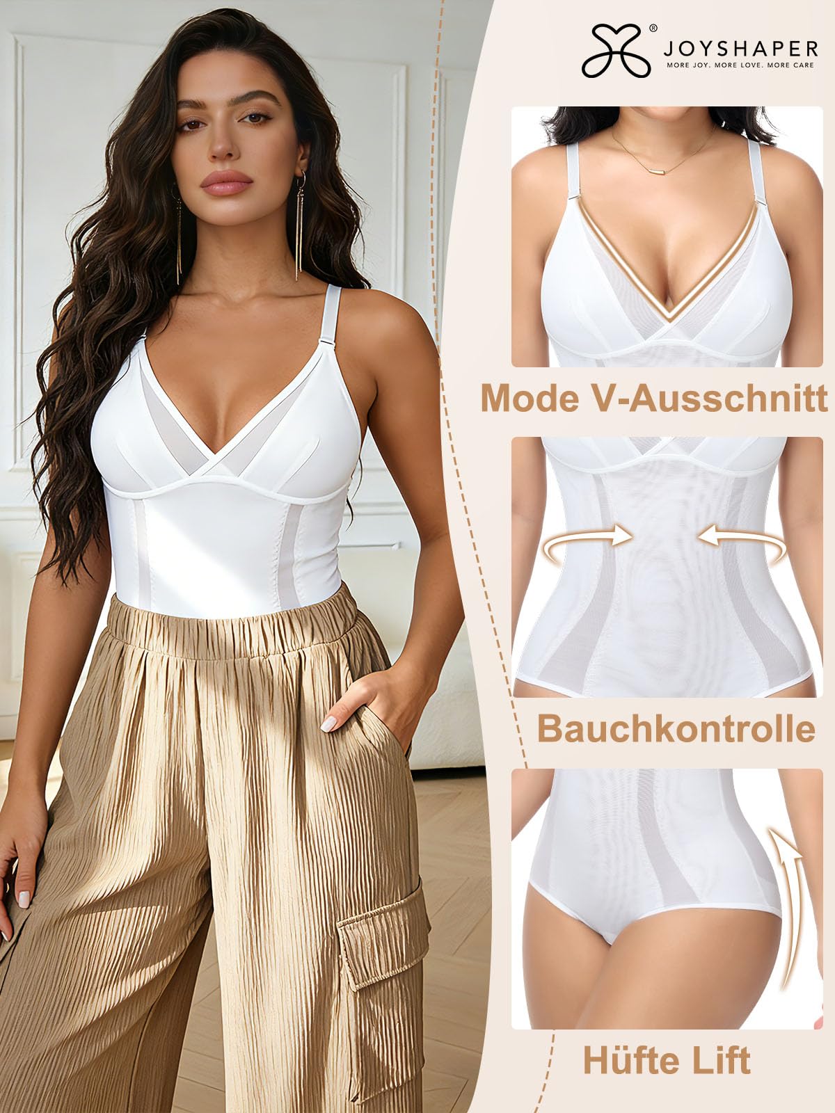 Joyshaper Body Gainant Femme Soutien-Gorge de Forme Ventre Plat Sculptant Shapewear Bodysuit Amincissante Invisible Minceur