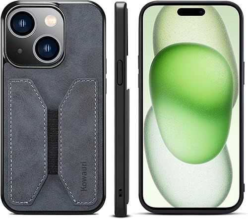 Miniatura 2 de Kowauri Funda para iPhone 15 Plus, piel sintética, con ranura para tarjeta de crédito, funda protectora ultra delgada para iPhone 15 Plus (6.7