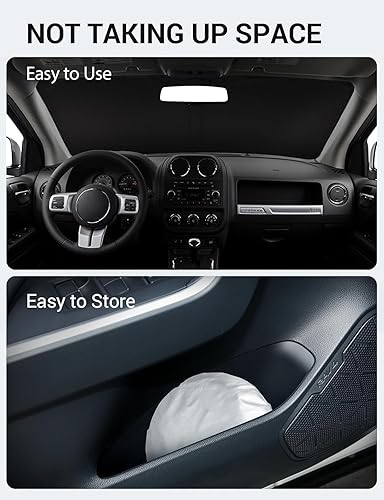 Vista 450 de Proadsy Parasol para parabrisas para BMW X1 F48 2016-2022 de 4 capas plegable, protector de parasol frontal que bloquea los rayos UV y mantiene