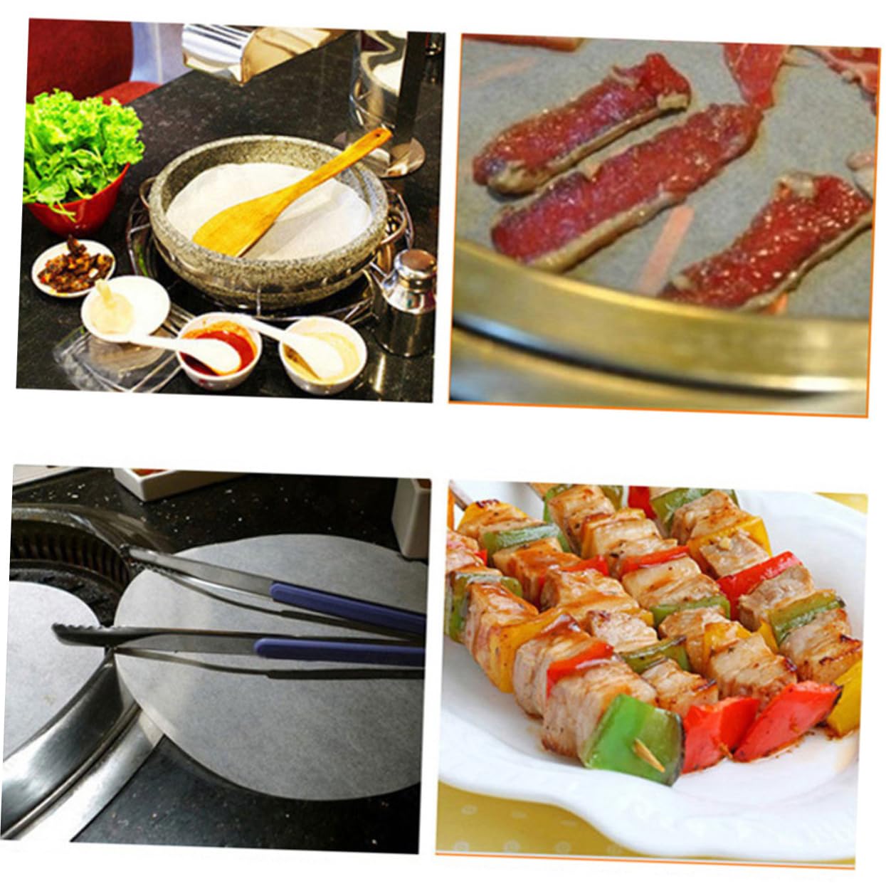 SOLUSTRE Greaseproof Silicone Paper Sheets 200pcs Cake Paper Pad Oil-free Cupcake Liners Party Supplies for Home Events