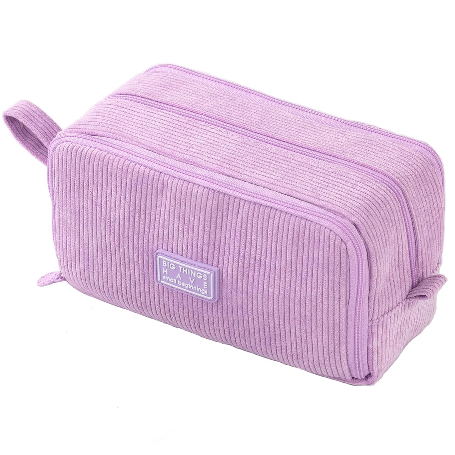 VICDUEKG Pencil Case with 3 Compartments Pencil Case Large Capacity Pencil Case Pencil Case, purple, 22.5 x 8 x 12 cm, simplicity
