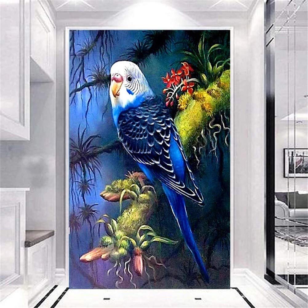 Diamond Painting Perroquet bleu 60x120 cm pour décorer votre salon