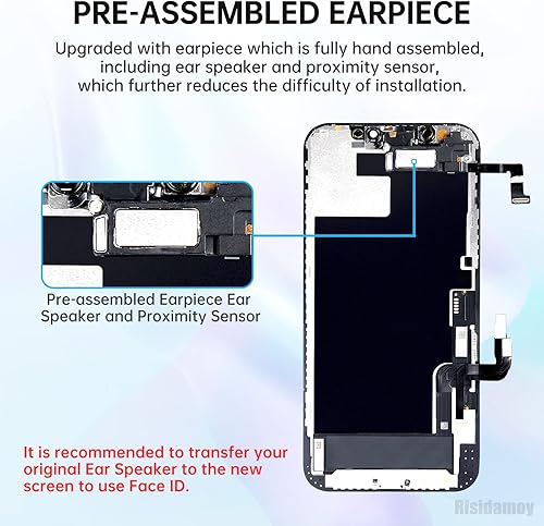 Miniatura 3 de Para iPhone 1212 Pro Reemplazo de pantalla de 6.1 pulgadas (modelo A2172 A2402 A2403 A2404) Montaje completo con altavoz de oído Sensor de