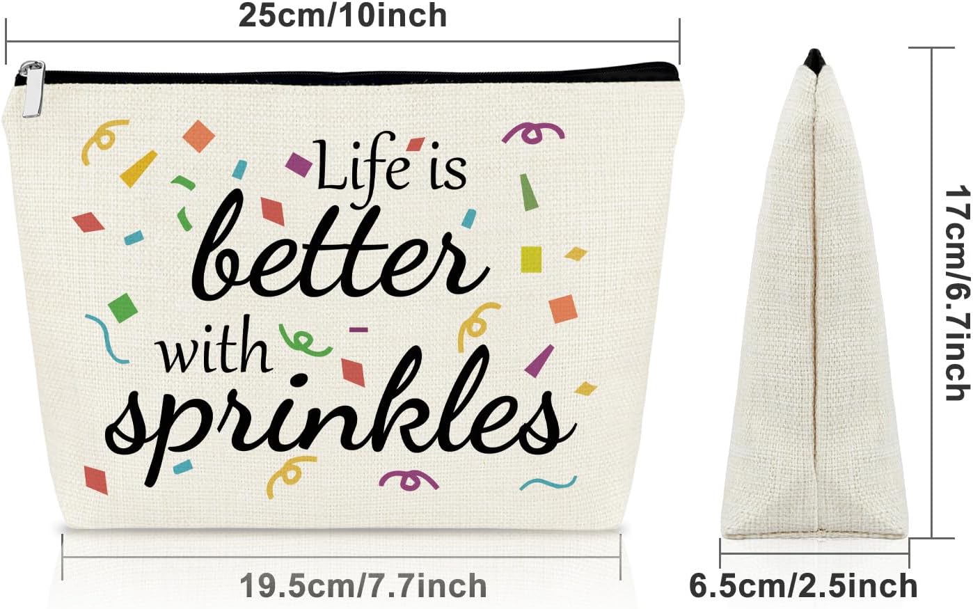 Sazuwu Inspirational Friendship Quotes Makeup Bag Motivational Birthday Gifts for Women Cosmetic Bag Positive Gifts for Coworkers Travel Toiletry Bag - Image 2