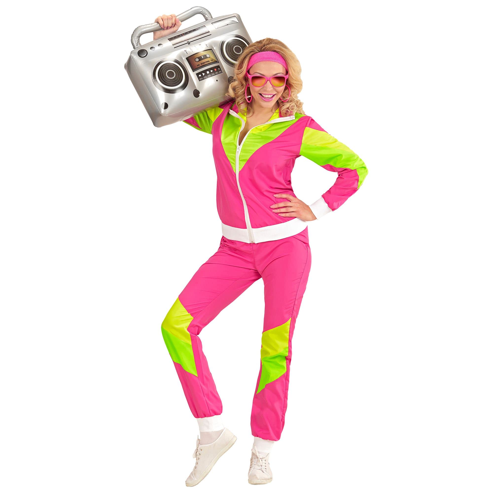 W WIDMANN MILANO Party Fashion - Survêtement des années 80 | Costume avec veste et pantalon au look rétro, survêtement pour le carnaval, les soirées à thème, les festivals