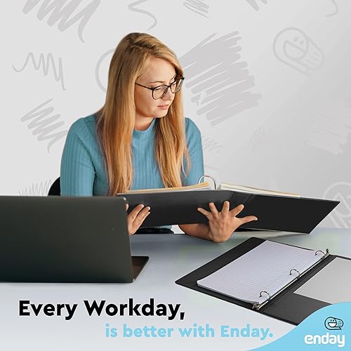 Vista 62 de Carpeta de 3 anillos de 1 pulgada, cubierta transparente de 1 pulgada con 2 bolsillos interiores, carpetas de anillos redondos de colores, en gris