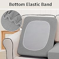 Vista 149 de Easy-Going Fundas Elásticas de 3 Piezas para Cojines de Sofá para Sofá Seccional Izquierdo/Derecho en Forma de L Chaise Lounge Funda de Asiento