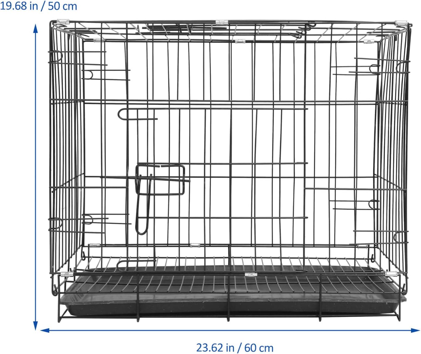 Folding Pet Cage for Small to Medium Dogs Steel Dog House with Scratch-Resistant Iron Construction for Safe Comfortable Travel