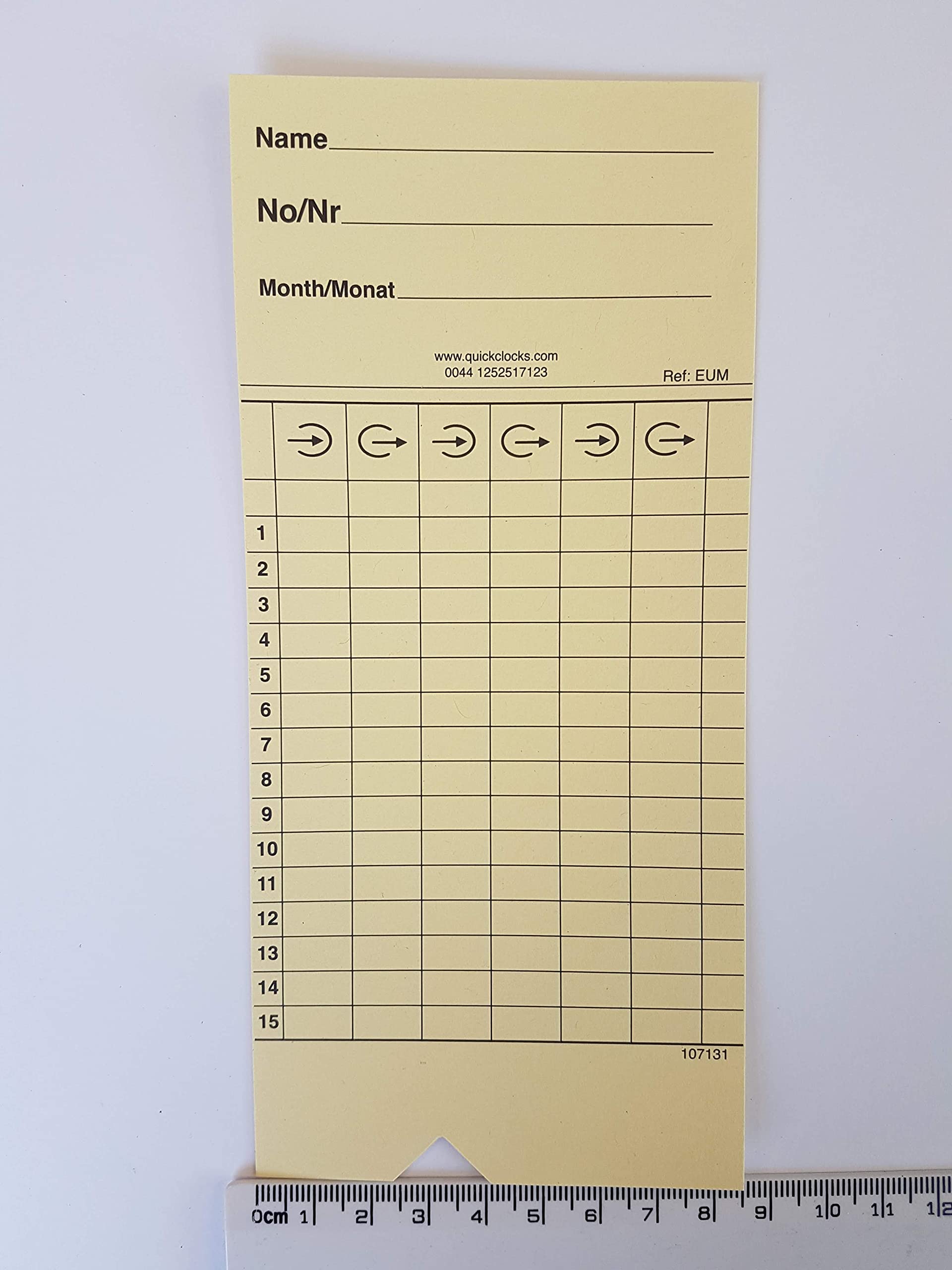 Cartellini da timbrare per l’orario di lavoro (500 pezzi)