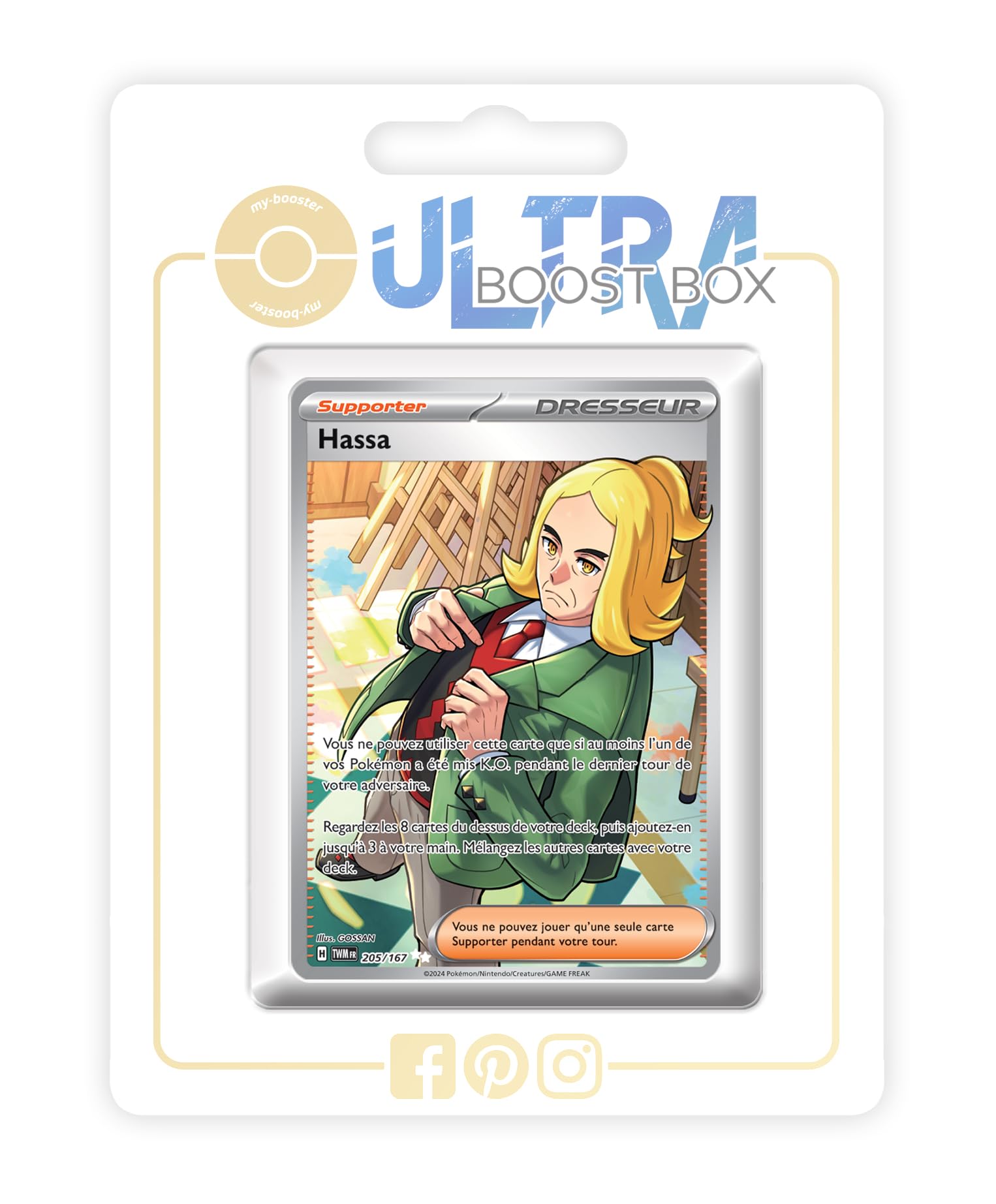 hassel pokemon card Hassa (Hassel) 205/167 Shiny Full Art Trainer - Ultraboost X Écarlate et  Violet 6