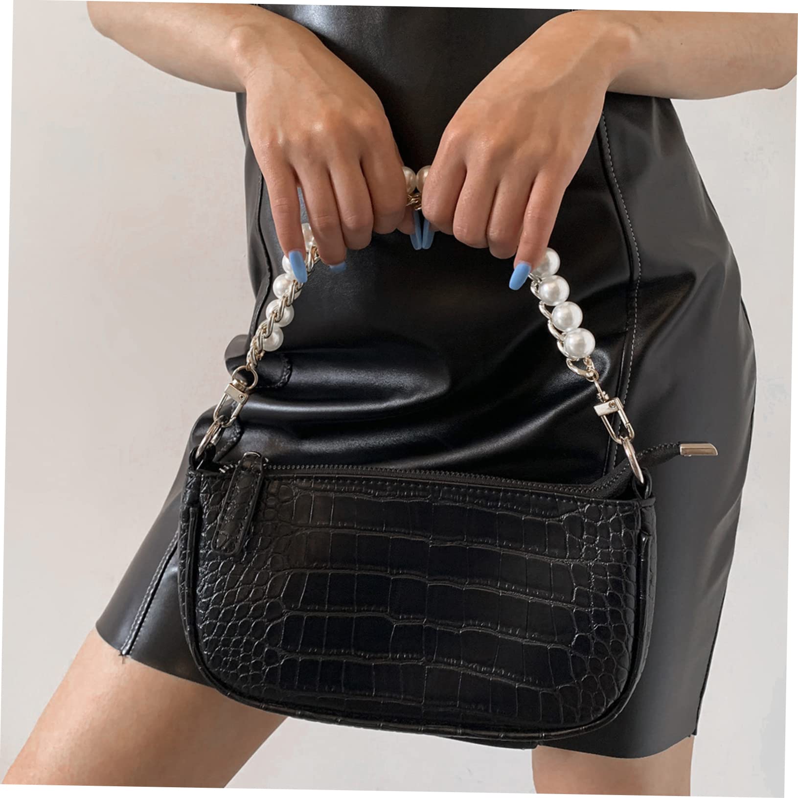TEHAUX 6piezas Correa De Perlas Para Bolso Cadena Decorativa De Asa De Hombro Para Bolsos Repuesto De Cadena De Moda