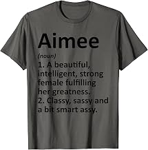 AIMEE Definition Personalized Name Funny Christmas Gift T-Shirt