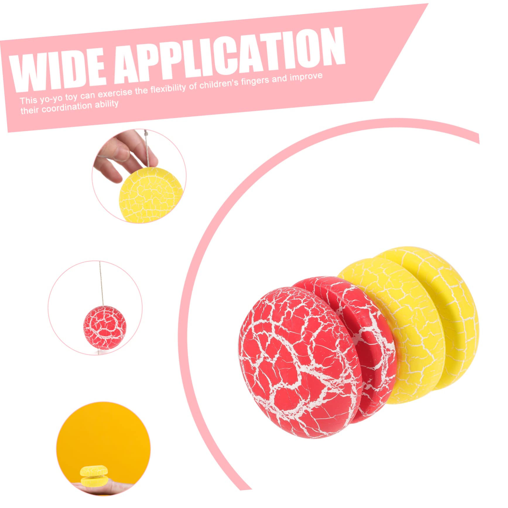 Abaodam Wooden Toys Boys and Girls Educational Toys String Ball 2pcs Boys and Girls