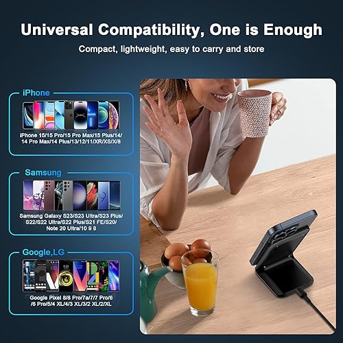 Miniatura 7 de Cargador inalámbrico Samsung de 15 W, soporte de carga rápida para Samsung Galaxy S24 S23 Ultra S22 Plus S21 S20 S10 S9 S8 Note20, estación de carga