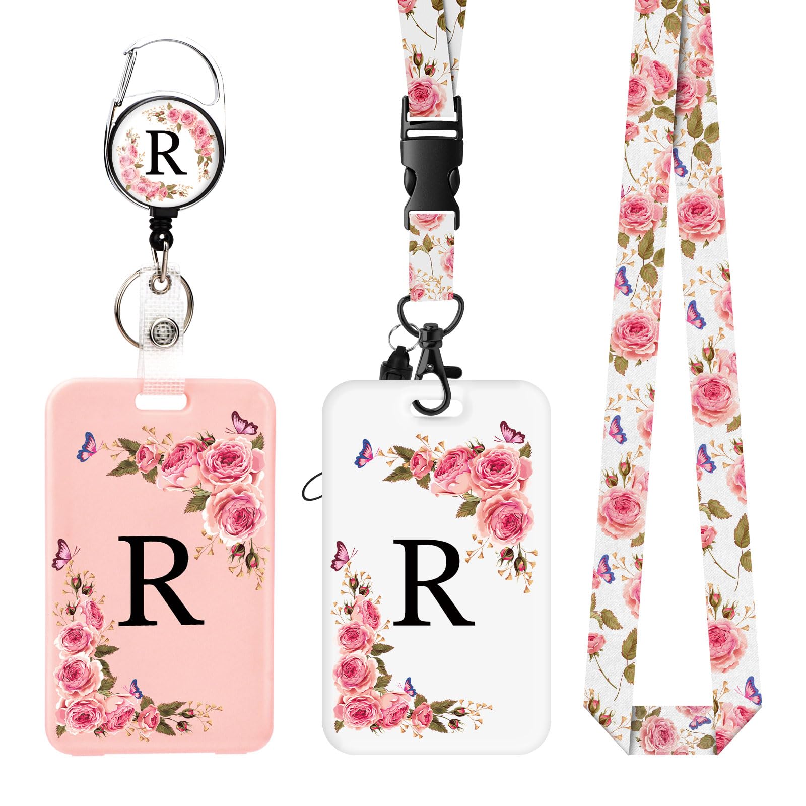 2 Pack A-Z Letter Lanyard with Card Holders