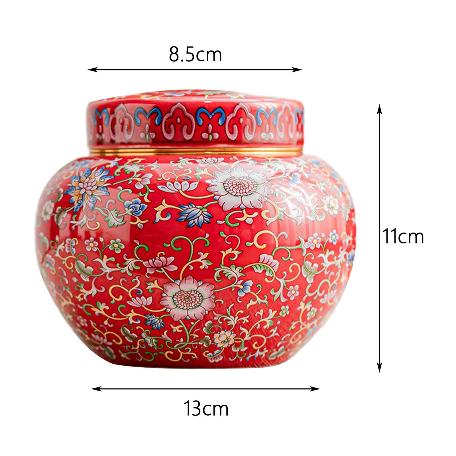 Amazon.com: Fenteer Ceramic Ginger Jar Vase with Lid Flower