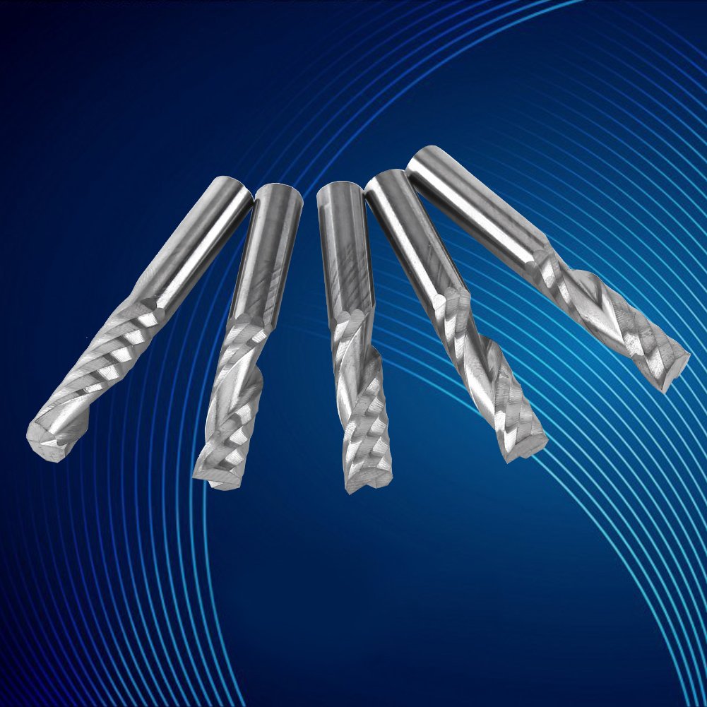 Frez czołowy – 5 szt. 6 mm trzpień węglik wolframu frezy jednokrawędziowe frezy spiralne frezy CNC Frezy