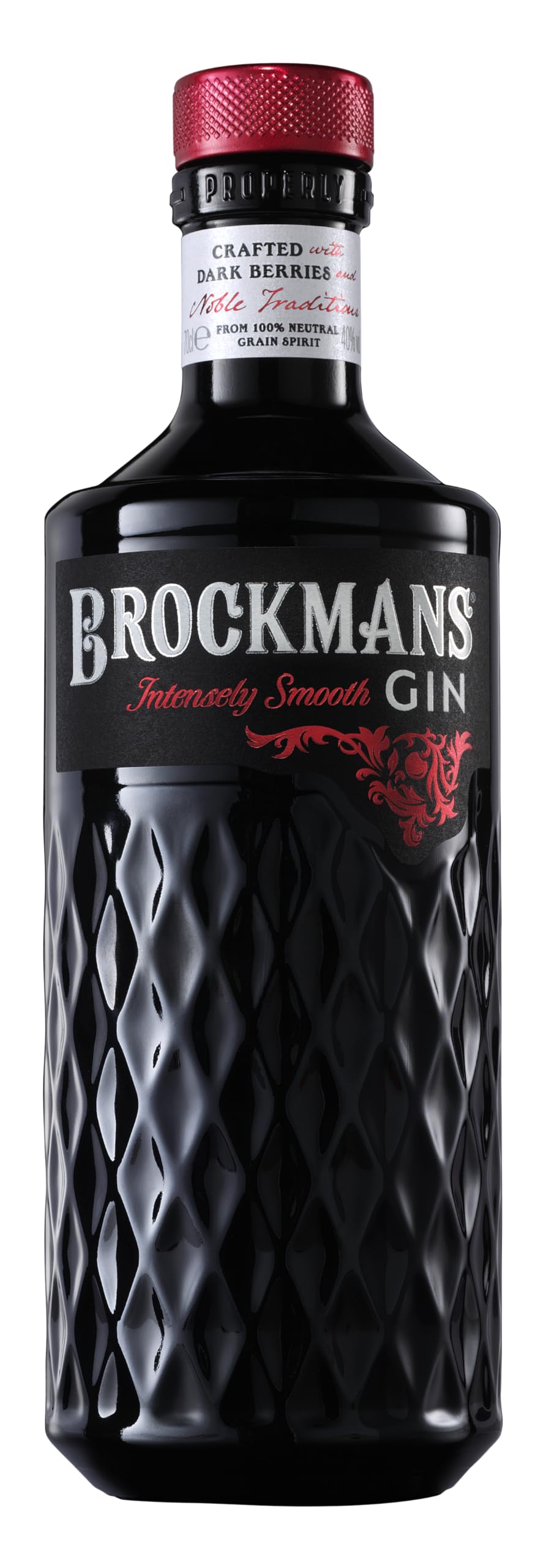 Brockmans Intensely Smooth Gin | 70cl 40% ABV | Award-Winning Premium English Gin | Crafted with Dark Berries & Noble Traditions | Ultra-Smooth, Distinctive Taste | Perfect for Cocktails, G&T & Gifts
