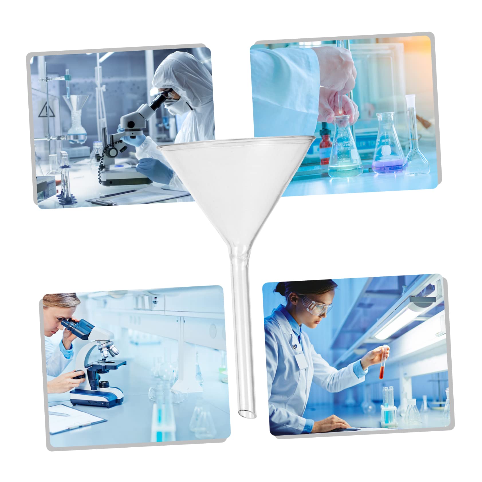 MAGICLULU 8 Pz imbuto vetreria da laboratorio piccoli imbuti per piccole bottiglie bicchiere chemical bottiglie d'acqua filtro articoli da laboratorio in attrezzature da laboratorio