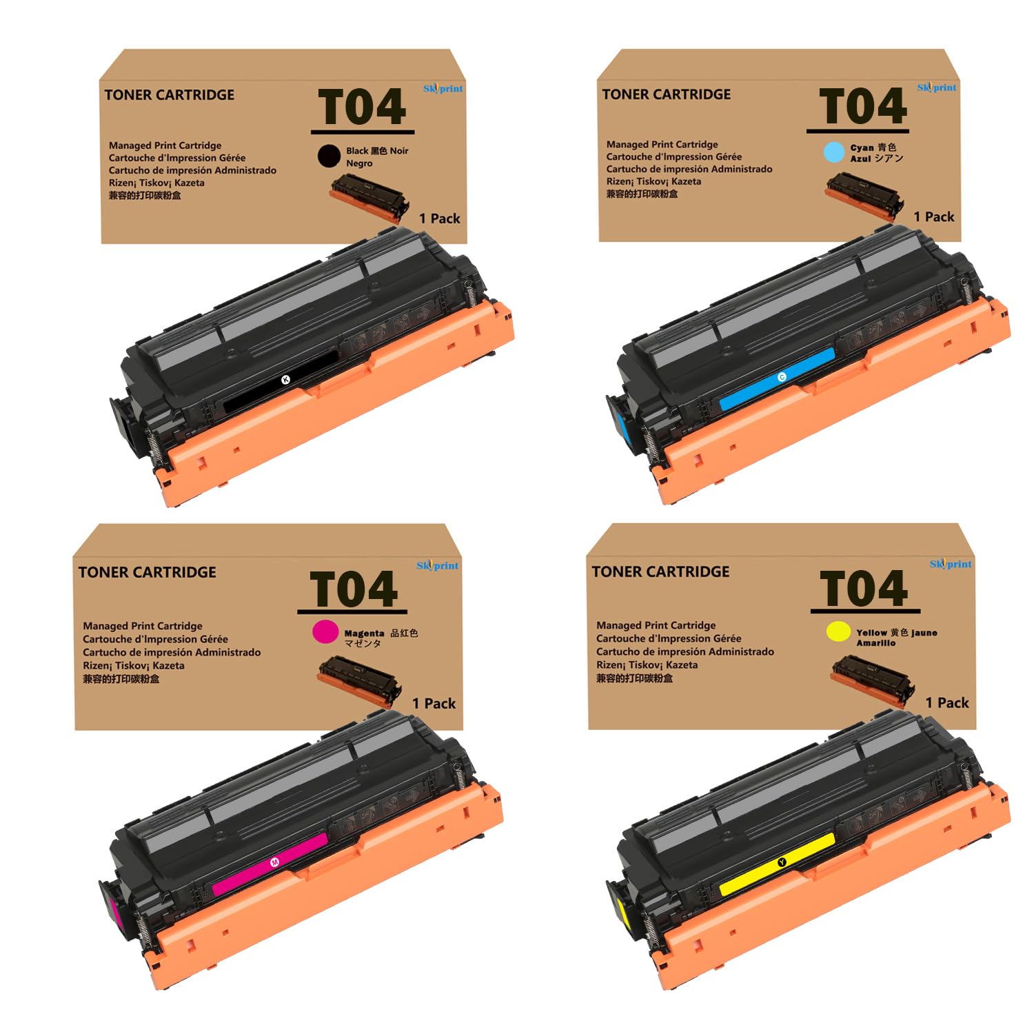 T04 Toner Cartridge High Yield Compatible for Canon T04 T04L Toner