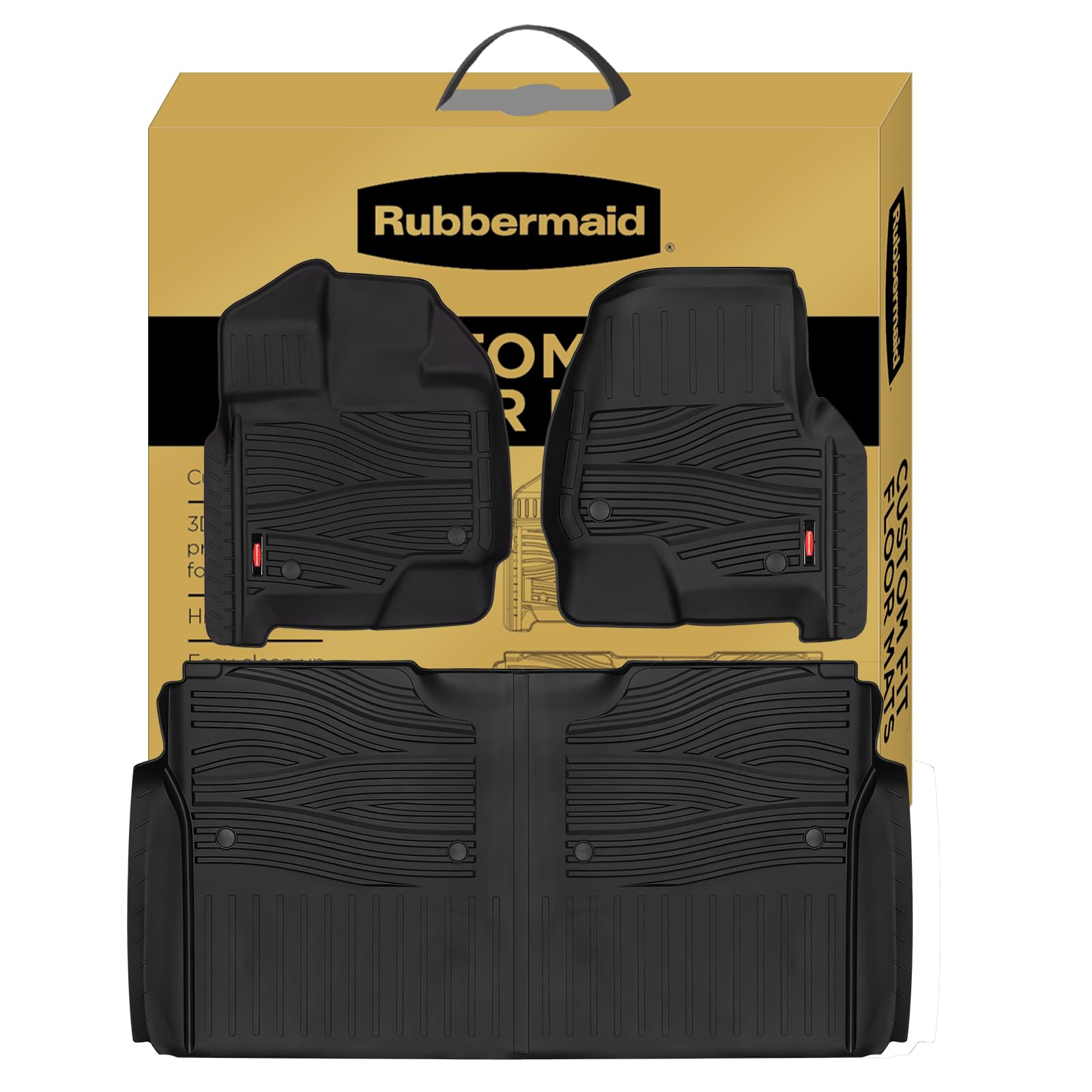 Rubbermaid Car Mats for Ford F-150 2015 2026 F-150 Lightning 2022 2025 Super Crew Cab No Fold Flat