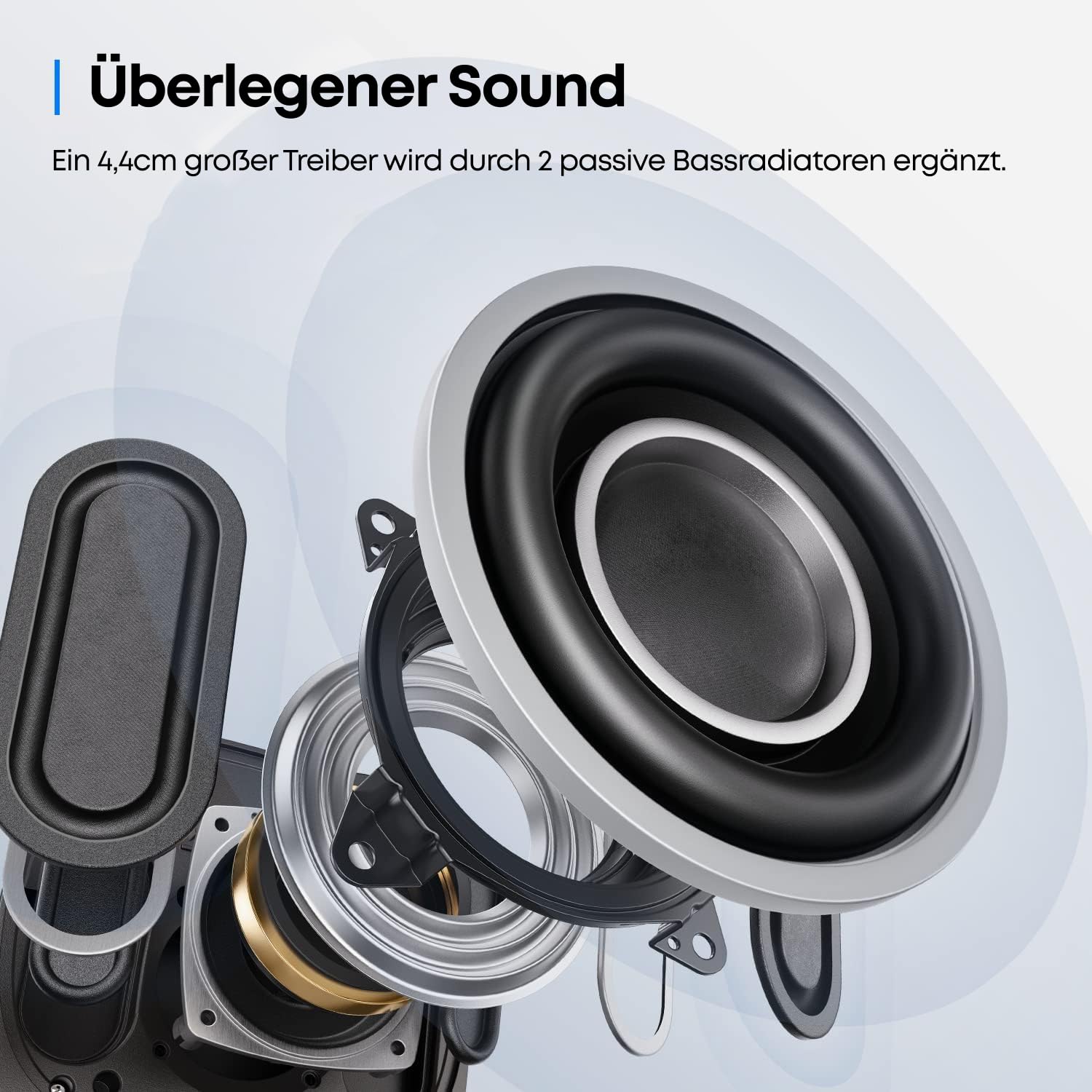 Anker PowerConf S330 USB Lautsprecher, Konferenzlautsprecher mit 4 Mikrofonen 360° Raumabdeckung