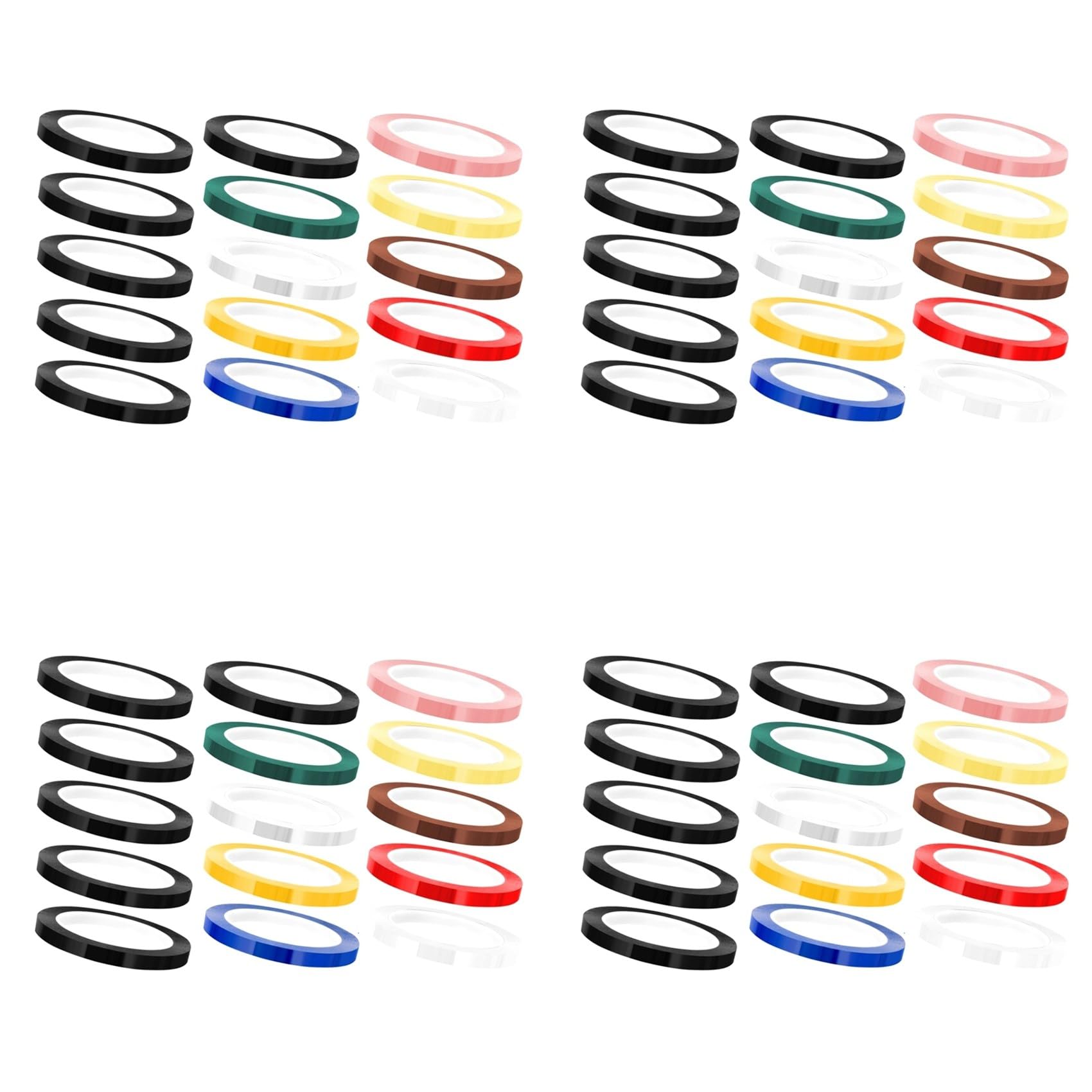 Jnchdghwa As Shown 60 Rolls Autoclave Tape- Tape,1/4Inch Width 216Ft Length Instruments Identification Tape 10 Colors