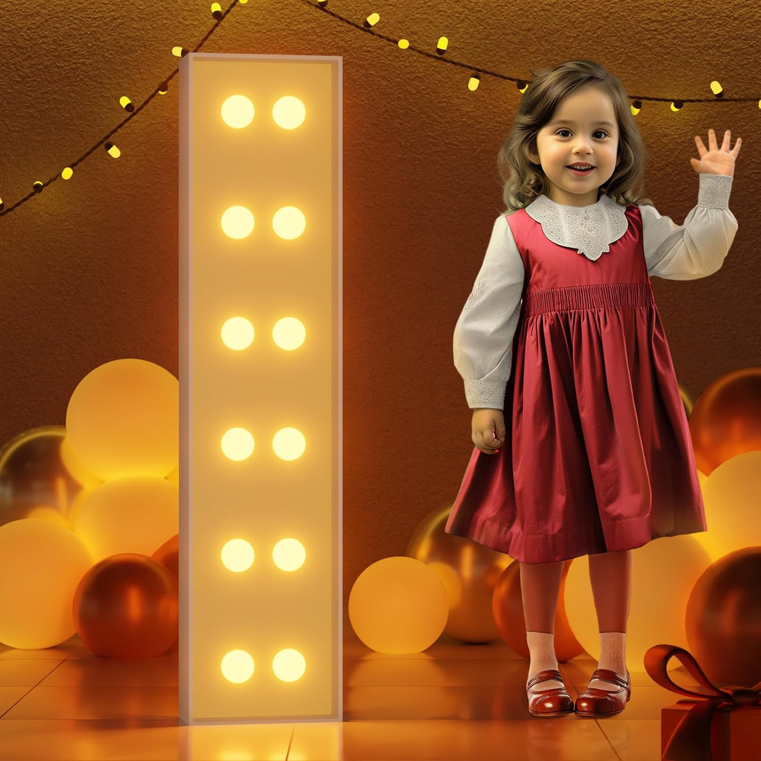 Imprsv 4FT Marquee Light Up Letter I - Large for Baby Shower, Anniversary, Wedding Room Decor - Big Party Decoration Letters with Lights, Foam Letters, Kids' Mosaic Kits 4 FT Letter I