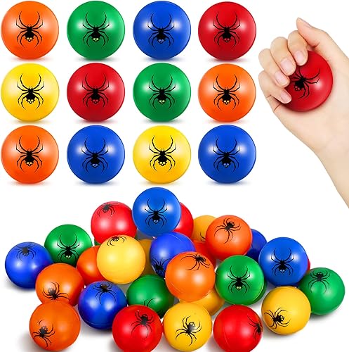 Wettarn 30 bolas de araña para el estrés a granel de 1.57 pulgadas, bola de alivio de la ansiedad sensorial para niños, mini bolas de alivio para