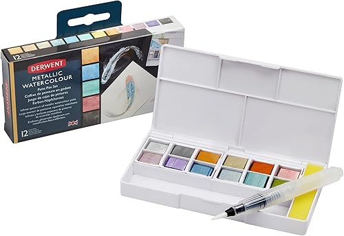 Derwent Pintura Metálica 12 Pan Palette