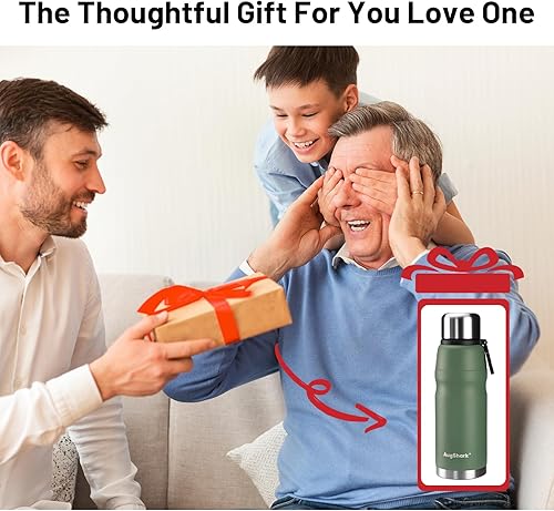 Miniatura 7 de Botella de agua aislada de 20 onzas, botellas de agua de acero inoxidable con tapa de taza, a prueba de fugas, doble pared al vacío para bebidas