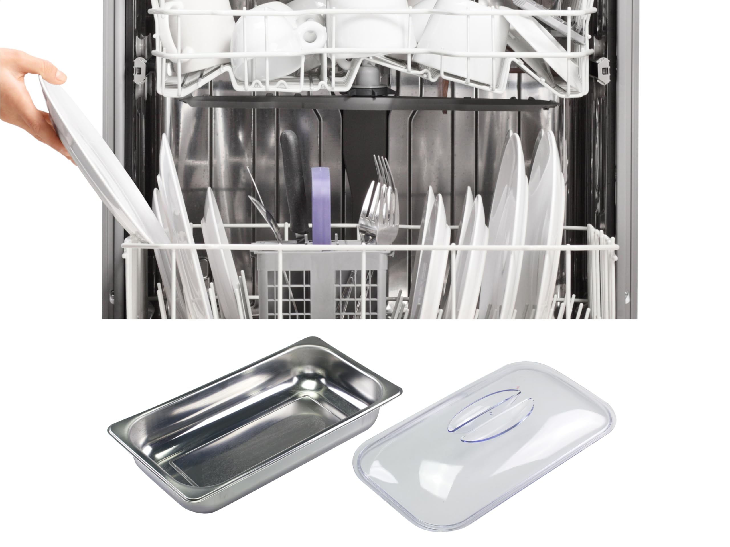 BEPER P101TEM002 Calentador de Buffet, Calentador de Comida, 4 Bandejas Extraíbles + Base de Placa Caliente, Termostato Ajustable y Asas Aislantes del Calor, Apto para Lavavajillas, Ideal para Fiestas