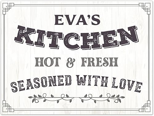 Miniatura 8 de Letrero personalizado para decoración de cocina, letrero de cocina personalizado, 10 x 14 pulgadas, libre de óxido, aluminio 040, resistente a la