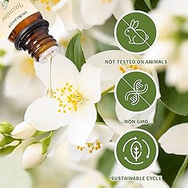 Sedbuwza Lavender Jasmine Essential Oil Set, Lavender Fragrance Oil Jasmine Scent Oil Set for Diffuser, Aromatherapy, Massage, Soap, Candle Making 2 x 10 ml