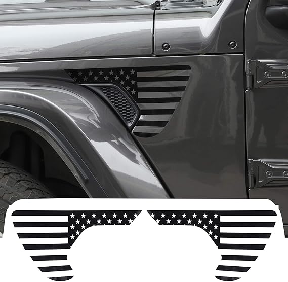 Autocollants Vinyle Drapeau Américain En Détresse - Lot De 2, Finition Brillante, Pour Voiture, Camion, Jeep
